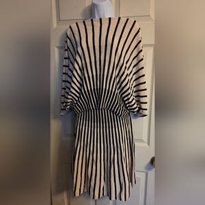 Cato Striped Black and Cream Women’s Sweater Skirt/Top Set Large